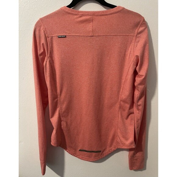 Pearl Izumi Sz M Long Sleeve Snap Button Shirt Women's Coral w/ Thumbholes - Picture 5 of 8